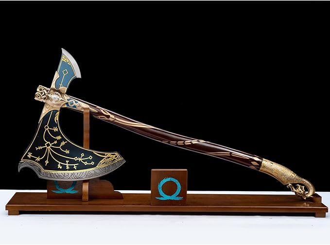 God of War Sword/6.6lb The Blades of Chaos （2 Sets）/5.64lb Leviathan's Axe/Hand Forged high Manganese Steel/Collection Role-Playing Gifts