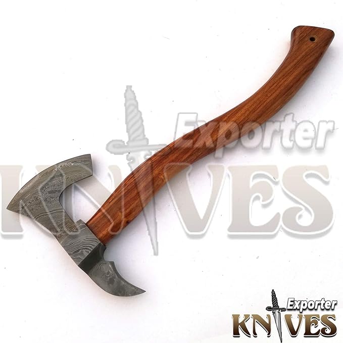 Damascus Steel Axe/Rose Wood Handle 667