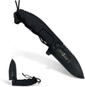 Extrema Ratio - RAO II (Black) Folding Knife Böhler N690 Steel Blade Burnished Finish Secure Locking System Anticorodal Anodized Aluminum Handle Handcrafted in Italy Heavy-Duty and Reliable