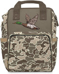 Marsh Old School Camo Duck Backpack/Camo Diaper bag/Mallard Duck Travel Bag/Hunting Bookbag/Country Life Bookbag