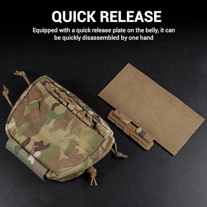 Tactical Vest Sub Abdominal Pouch Dump Drop Pouch Hunting Vest Fanny Pack Quick Release Airsoft Vest Expansion Gear
