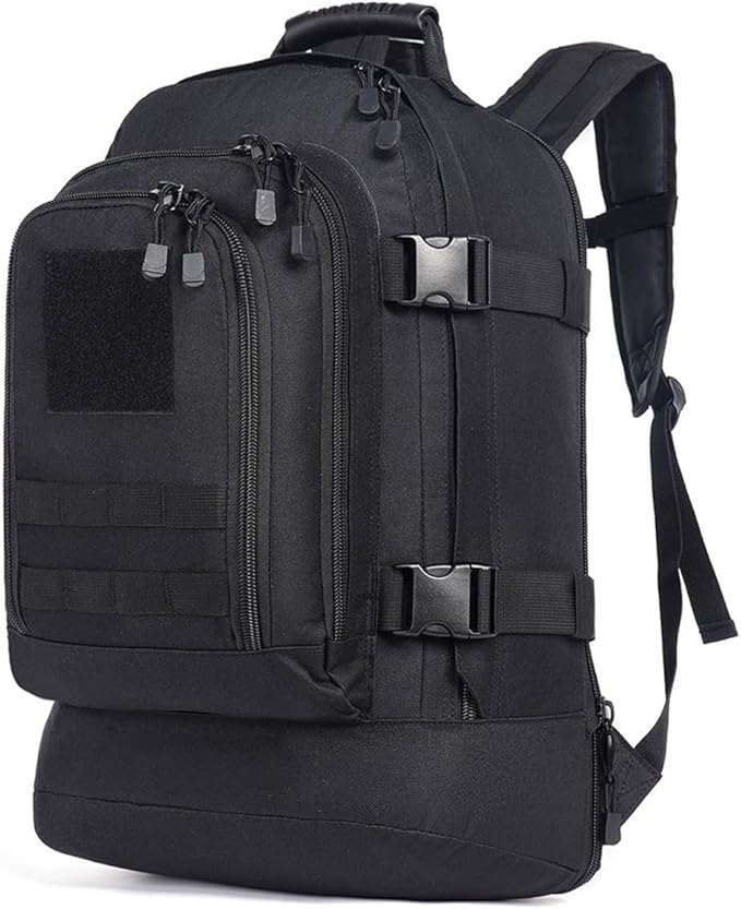 45L Tactical Military Backpack for Men Backpacks Outdoor Bag Large MOLLE Daypack for Rucking Hiking Fishing Camping(Black)