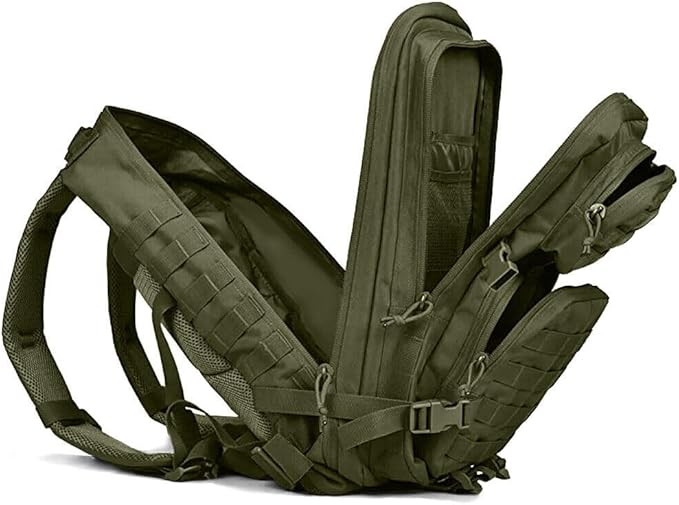 US 45L Large Military Tactical Backpacks Army Assault Pack Hiking Treek Rucksack (Army Green)