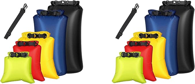 12Pcs Waterproof Dry Bag Set for Kayaking BoatingDrybag Outdoor Storage Bags for Canoeing Camping SwimmingRandom