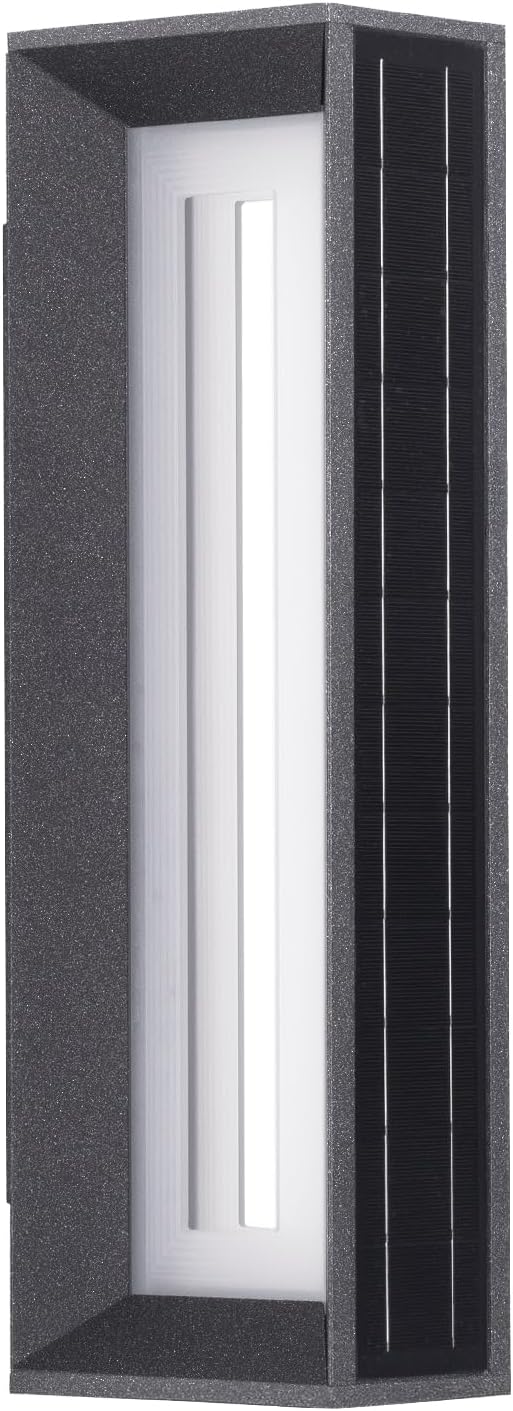 20.5 Solar Wall Lights Outdoor Waterproof 1 Pack Solar Wall Sconces Lights Outdoor 3000K LED Modern Porch Light Front Door Light Fixture Dusk to Dawn Large Exterior Garage Light for House