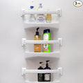 Adjustable RV Shower Corner Storage Bar- Durable Aluminum RV Corner Caddy for Shower Organization- Essential RV Bathroom Accessory- 3 Packs