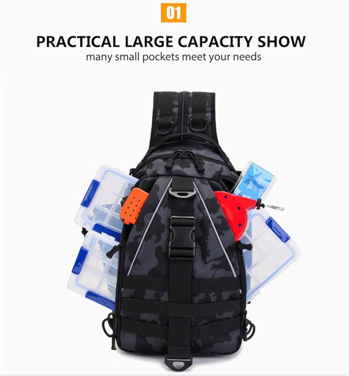 Hiking Backpack Hiking Backpack Camouflage Military Tactical Chest Bag Fishing Shoulder Climbing Camping Backpack