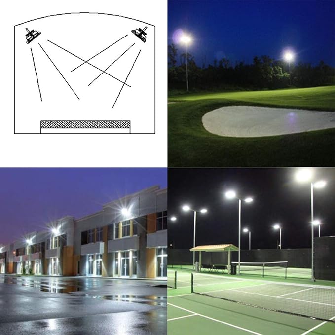2 Pack 60W LED Outdoor Lighting Flood LightsWall LightWork LightIP66 Waterproof Security Lights5400lm6500K White Light for ShopGarageYardGardenLandscape Playground Lighting