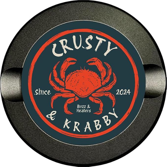 Buzz &amp Heaters Metal Container for Zyn Holder - Fishing Accesories Crusty &amp Krabby Design