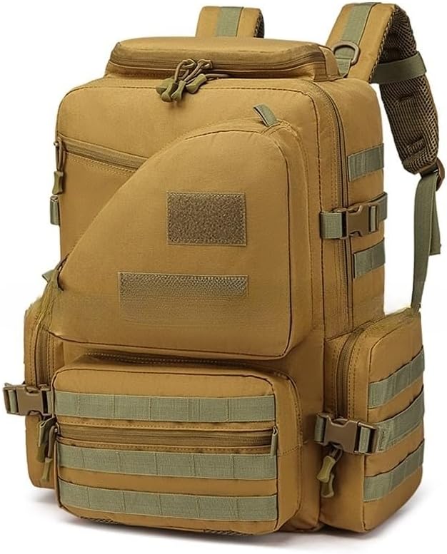 Tactical Backpack Military Molle Hiking 56-75L military fan outdoor hiking mountaineering bag tactical bag khaki
