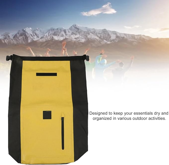 Alomejor 25L PVC Waterproof Backpack Tear Resistant Dry Bag for Floating Outdoor Sack Camping Hiking