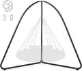 SUNCREAT Tripod Hanging Chair Stand – 400lbs Capacity Heavy Duty Steel Rust Resistant Stable Hammock Frame for Air Porch Indoor/Outdoor Use – Swing Not Included Black