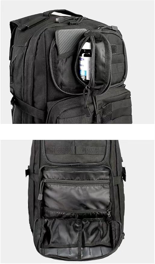 Tactical Backpack Military Molle Hiking 36-55L camouflage outdoor sports mountaineering khaki