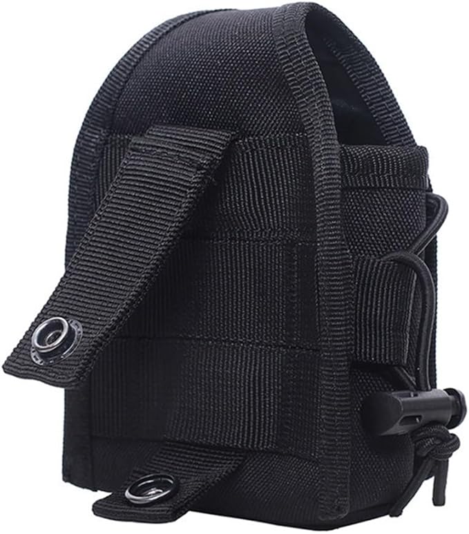 Versatile Pouch Case Holder for GPS Phone Universal Radio Pouch Adjustable Molle Magazine Bag with Elastic Cord Small Nylon Belt Pack for Walkie Talkies Radio