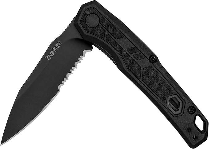 Kershaw Leek Black Serrated 3 Blade Pocketknife Bundle Appa 2.75 Serrated Tactical Folding Pocket Knife