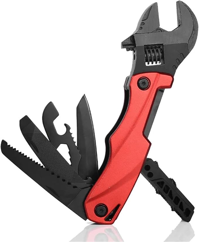 Multi-functional wrench for outdoor camping(Red)