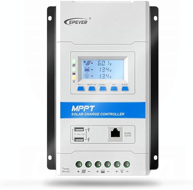 EPEVER Latest MPPT 40A Solar Charge Controller 12V/24V TRIRON 4210N Intelligent Modular-Designed Regulator with Software Moblie APP - Updated Version of Tracer A/an Series