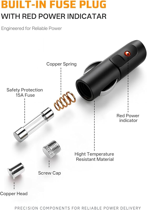 AFERIY 9.8ft/3m XT60 to Car Cigarette Lighter Connector