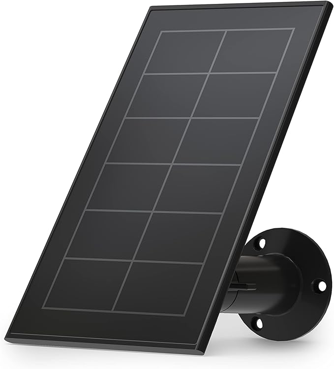 Arlo Solar Panel Charger (2021 Released) - Certified Accessory - Works with Arlo Pro 5S 2K Pro 4 Pro 3 Floodlight Ultra 2 and Ultra Cameras Weather Resistant Easy Install Black - VMA5600B