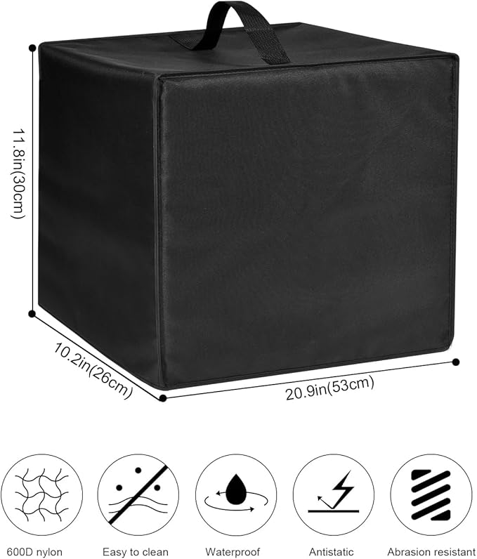 Power Station Dust Cover Heavy Duty Waterproof Anti-static Nylon Case for EF ECOFLOW Portable Power Station DELTA 2 Max/DELTA 3 MaxEssential Home Solar Generator Cover for Home Use (Black)