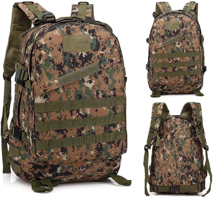 Tactical Backpack Military Molle Hiking 36-55L Camouflage outdoor sports jungle digital color