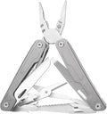 Multi Tool 19-in-1 Full-Size Lightweight EDC Multi-Purpose Pliers Camping Knives &amp Tools Nylon Bag Tactical Gear Mens Gifts Ideas Gifts for Hunters Men who have Everything (Silver）