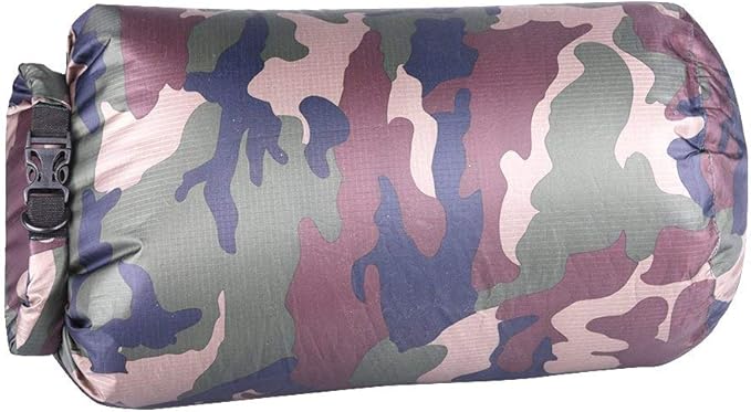12L &amp 6L Camo Waterproof Dry Bag - Roll Top Compression Sack for Kayaking Beach Rafting Boating Hiking Camping Fishing