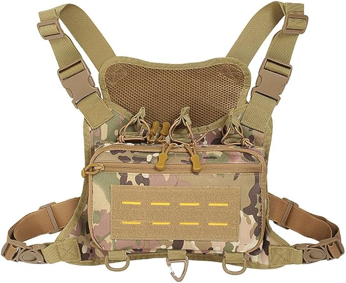 Tactical Chest Pack EDC Chest Bag Utility Molle Chest Rig Pouch with CCW Compartment Adjustable Strap Admin Pouch
