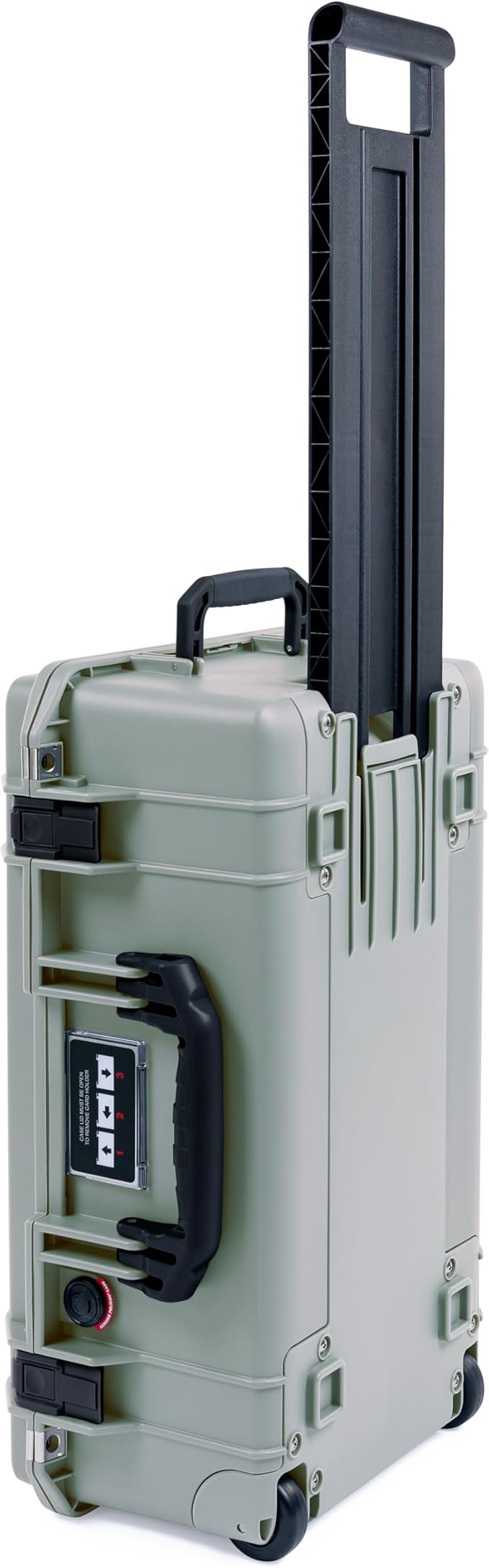Pelican Air 1535 Carry-On Sage Green - Medium Size Waterproof Case with Pluck Foam Set and Lid Foam - Black Handles &amp Latches
