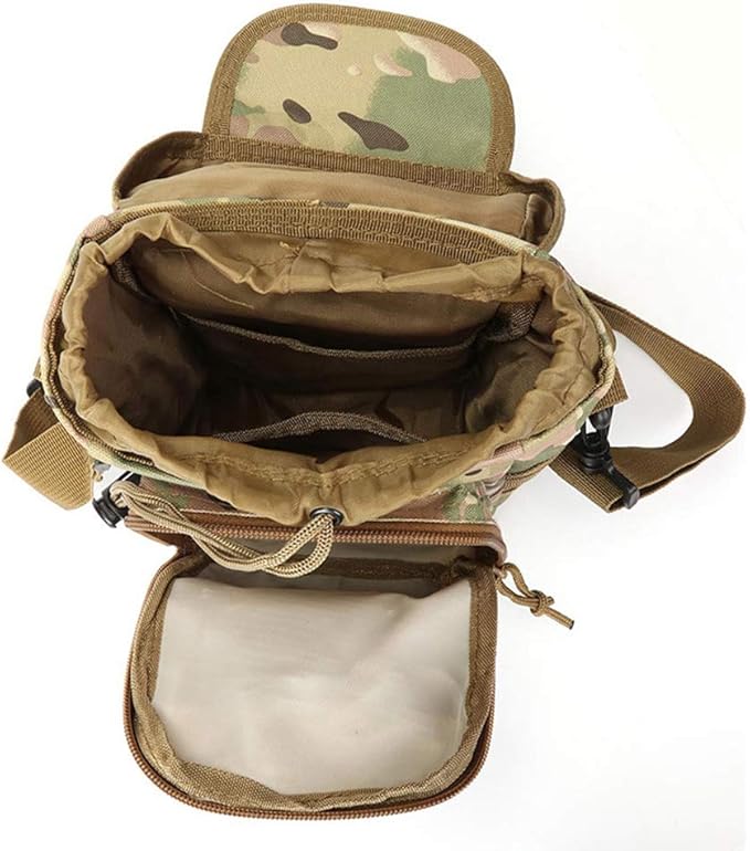 Sunnystacticalgear Outdoor Sports Hiking Sling Pack Camouflage Tactical Shoulder Small Camera Gear Bag - Black