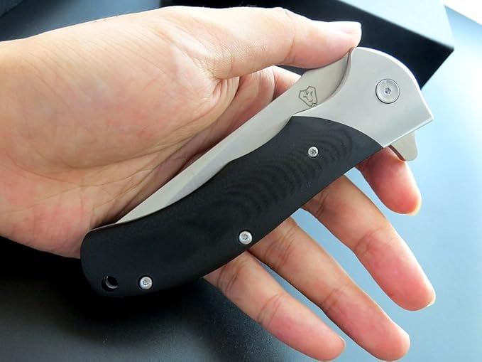 Eafengrow EF5&amp6&amp15 Folding Knives 9Cr18Mov Steel Blade G10 Steel Handle Ball Bearing Outdoor Camping Knife