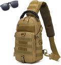 Men Tactical Waterproof Crossbody BagLarge Capacity Camo Outdoor Chest PackMultiple Pockets Fashion Sling Shoulder Pack
