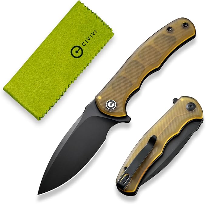 CIVIVI Mini Praxis Pocket Knife for EDC Folding Pocket Knife with 2.98 D2 Blade Ultem Handle with Flipper for Men Women C18026C-5