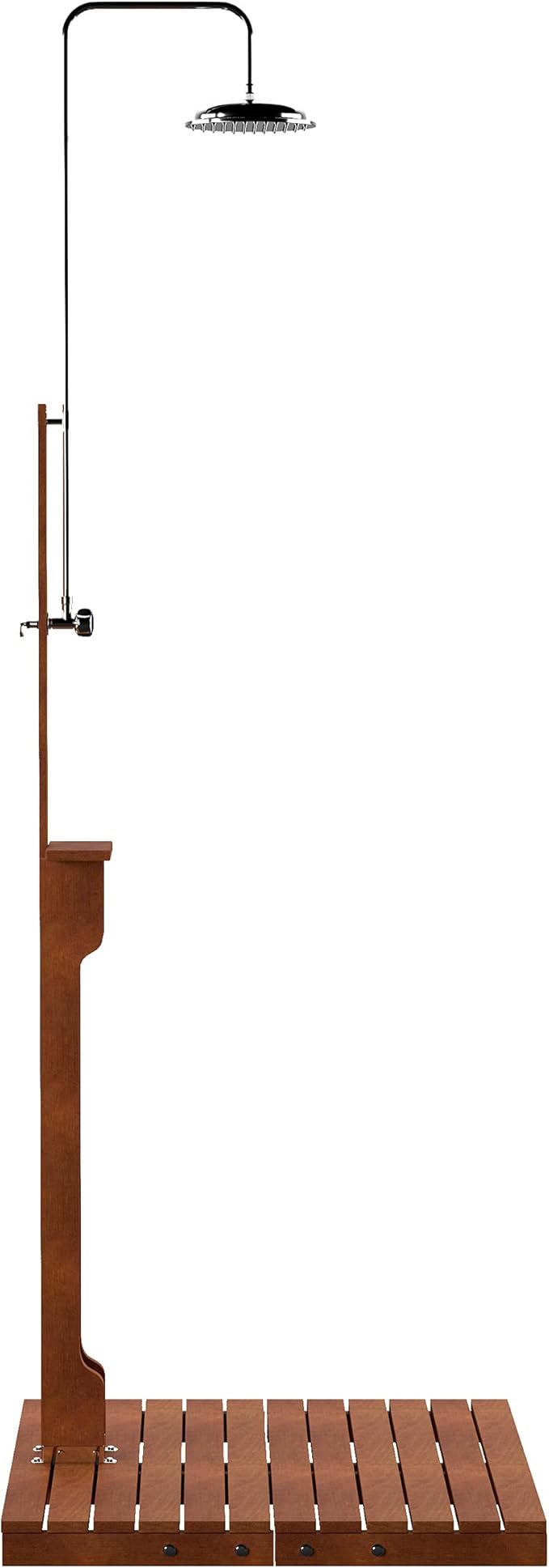SEI Furniture Rain-Style Outdoor Shower Oiled Eucalyptus - Natural