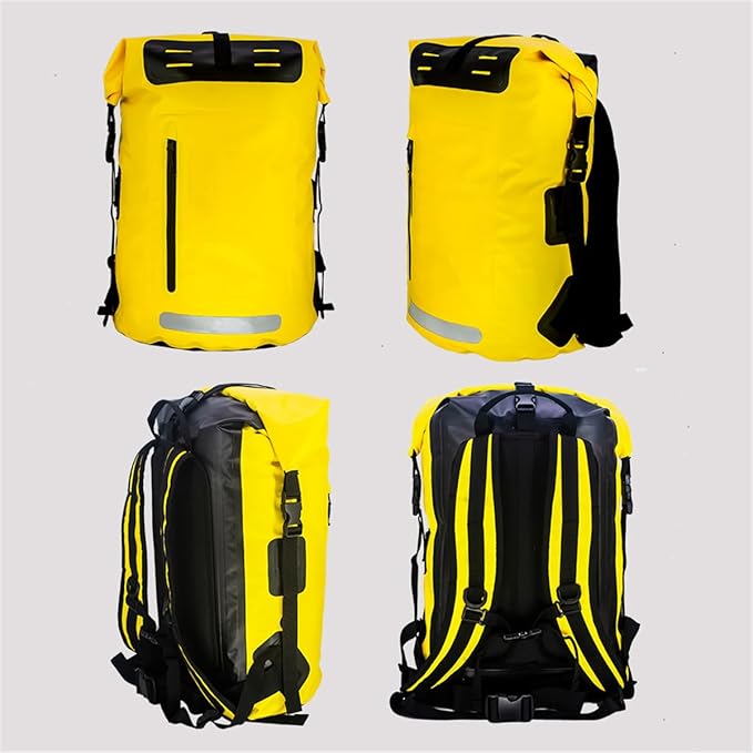 Generic Outdoor PVC Waterproof Dry Backpack Water Floating Bag Roll Top Sack Dry Backpack Waterproof Surfing Swimming Kayaking (Black55L)