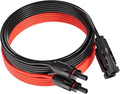 AFERIY Solar Panel Extension Cable: with Female and Male Connector - 5M (16.5FT Red + 16.5FT Black)