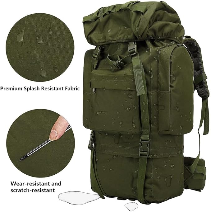 Tactical Backpack Military Molle Hiking 56-75L Hiking sports camouflage tactical outdoor hiking bag army green