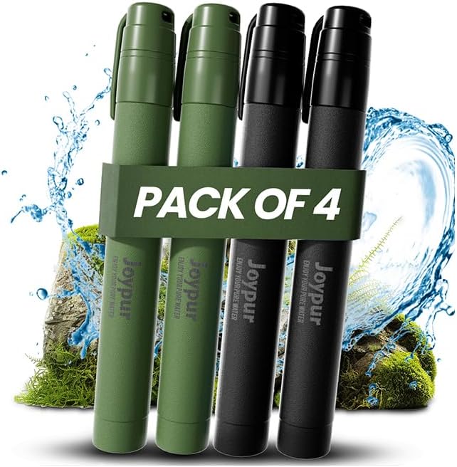 Portable Water Filter Straw Survival Essential Camping &amp Hiking Gear Water Purification Straw for Travel Biking and Emergency Preparedness
