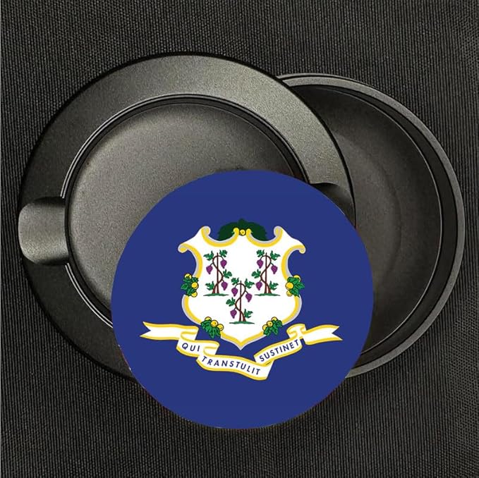 Brotherhood Metal Zyn Container - Metal Zyn Holder - Zyn Metal Can - Metal Container for Zyn Holder - Metal Zyn Can Golf Gifts for Him - Zyn Containers for Golf - Connecticut State Flag