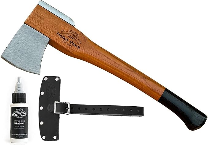 1844 Helko Werk Germany Vario Universal Hatchet - German Made Small Axe Hatchet and Pack Axe for Cutting Wood and Splitting Wood - Head 2 lbs Handle 18 in. (Universal Hatchet) #10051