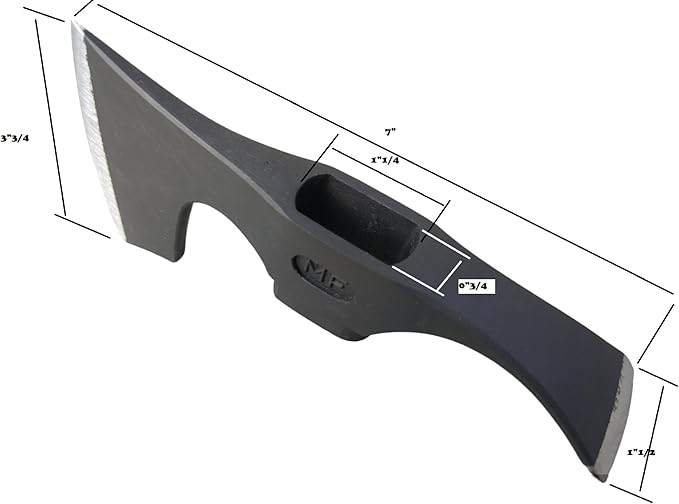 Carbon Steel Axe Adze Head Bearded Hatchet Axe Head with Adze Blade - Two Blades Tool
