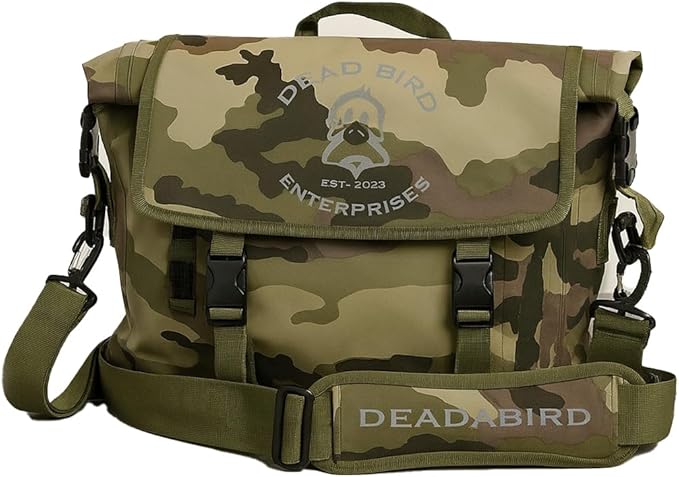 Waterproof Tactical Sling Bag with Camouflage Pattern Crossbody Dry Bag Roll-Top Design Adjustable Strap for Travel &amp Outdoor Use (Military)