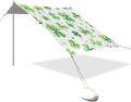 xigua St. Patrick's Day Clover Beach Tent Sun Shelter with Carrying Bag - Silver Coated Oxford Fabric Beach Canopy for Beach Camping Fishing - Includes Windproof Ropes Sandbags &amp Stakes