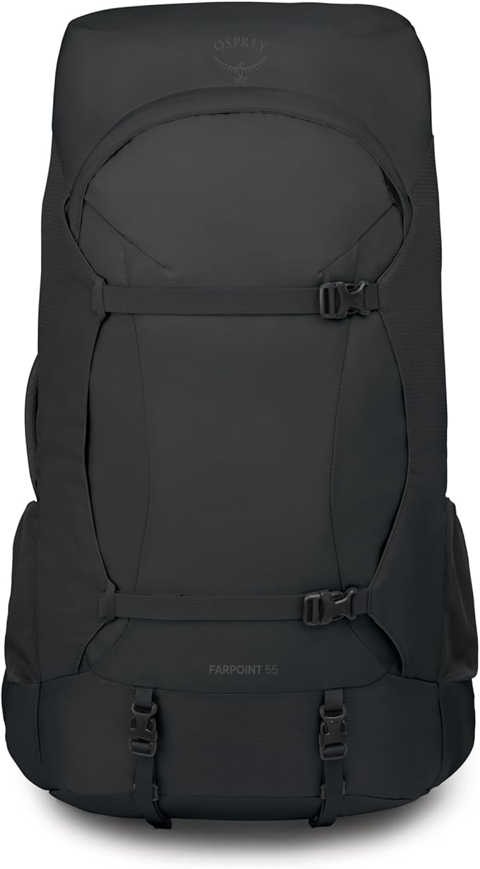 Osprey Farpoint Trek 55L Men's Travel Backpack - Hybrid Backpacking &amp Travel Bag with Internal Organization Black
