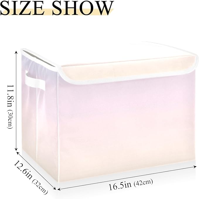 Gradients Storage Container with Lid Foldable Clothing Storage Bed Storage Containers for Home Studyroom Dormroom