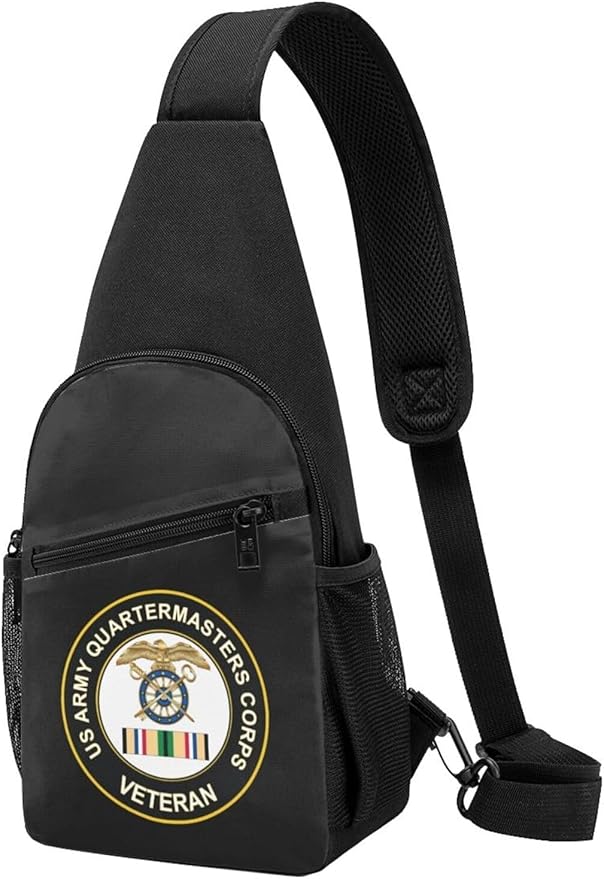 US Army Quartermaster Corps Gulf War Veteran Chest Pack Leisure Shoulder Crossbody Chest Bag
