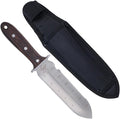 TerraBlade Hori Hori Knife – Heavy-Duty Steel Outdoor Tool with Black Wood Handle for Digging Cutting and Camping