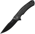 Petrified fish PF949X Warrior2.87 K110 Sand blasting Blade71g Ceramic ball bearing Pocket knife (Carbon Fiber Black Stonewashed)