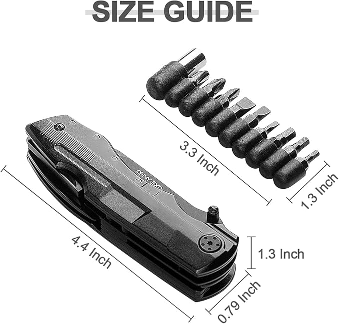 Stainless Steel Multi tool Pocket Folding Knife - Portable Utility Multitool w/Pliers Bottle &amp Can Opener &amp More - Tactical Knives for Men - Great for EDC Outdoor Survival Hiking Camping
