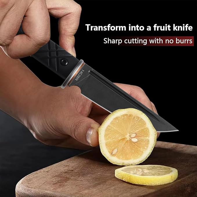 Fixed-Blade Knife with 14C28N Steel 5.03-Inch Blade &amp Kydex Sheath – The Ideal Choice for Outdoor Knives &amp Tools in Camping Fishing &amp Hiking Gear. (sharp blade)